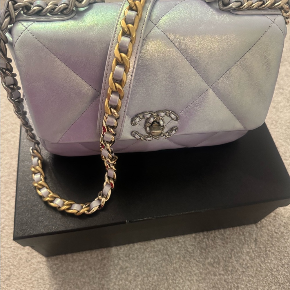 Chanel Iridescent Purple Quilted Bag